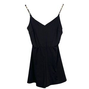 Elegant Black Jumpsuit with Chain Straps